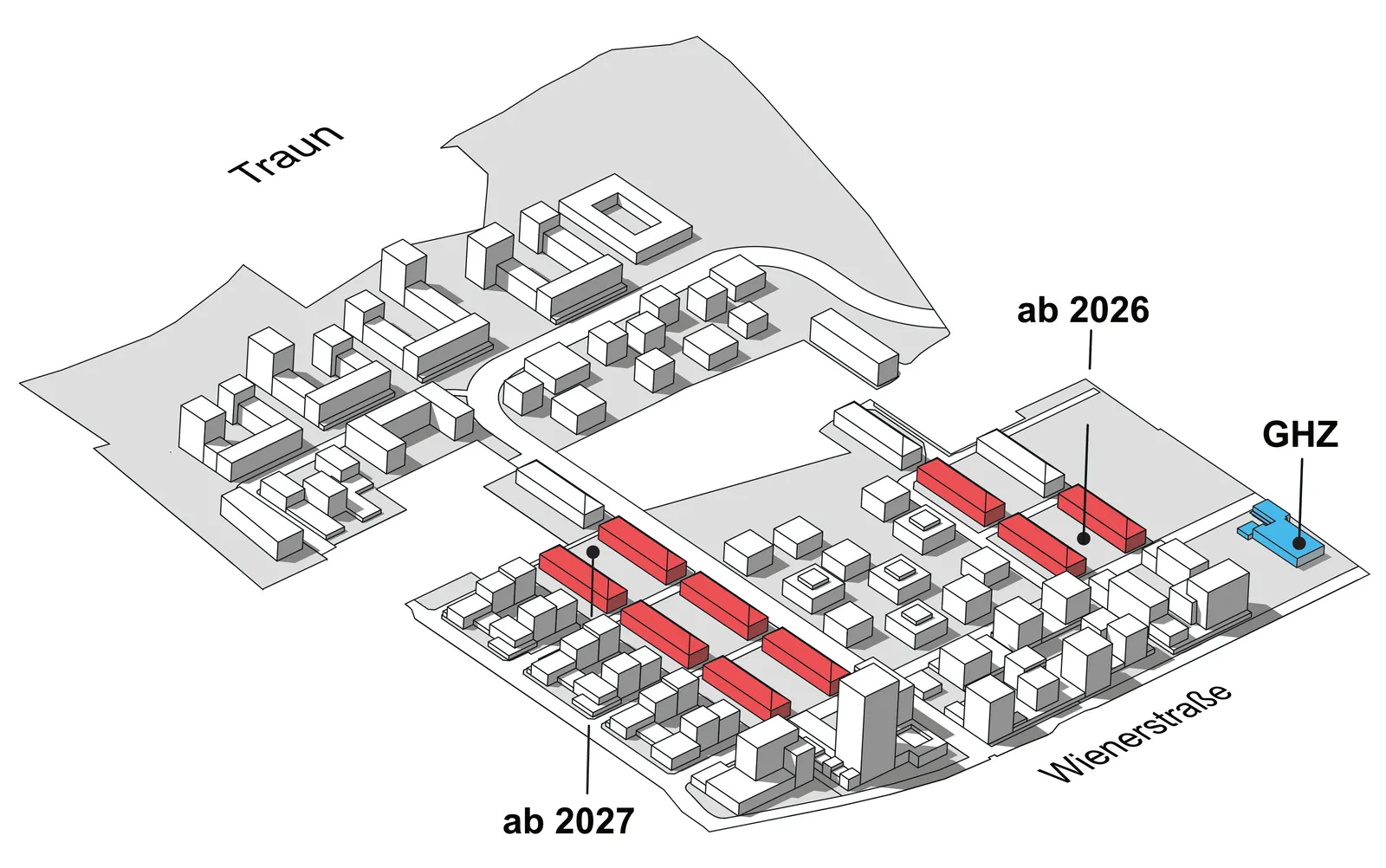 Lageplan Axonometrie